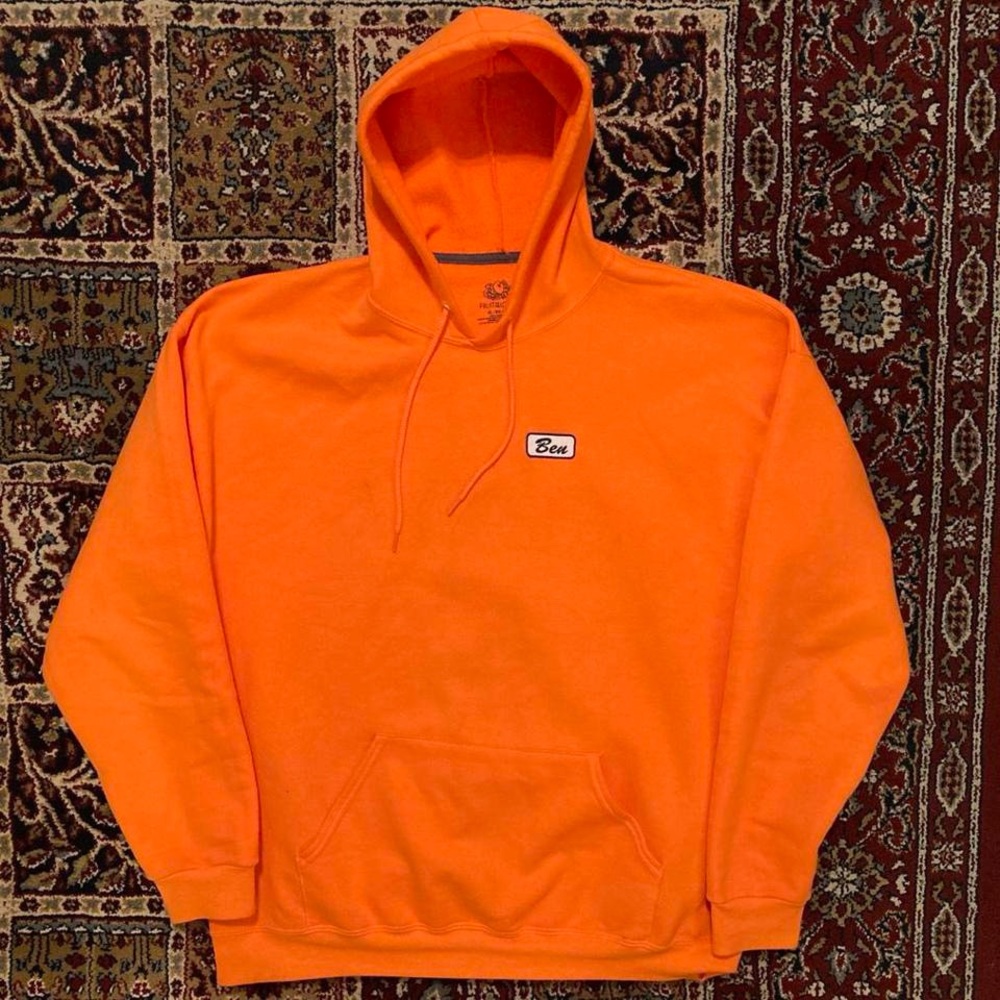 Hi vis orange hoodie